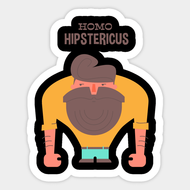 Homo Hipstericus Sticker by eufritz